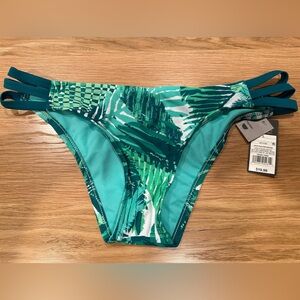 Mossimo for Target Green and White Tropical Bikini Bottom